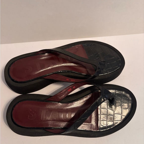 STAUD Black and Dark Red Sandals - Picture 3 of 7